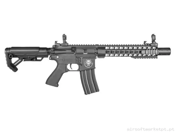 Kenji Long S Black Aeg Saigo Defense+Nub+Goma Maple Leaf — Rifles de Assalto (AR/M4/AK) — Airsoft Market PT