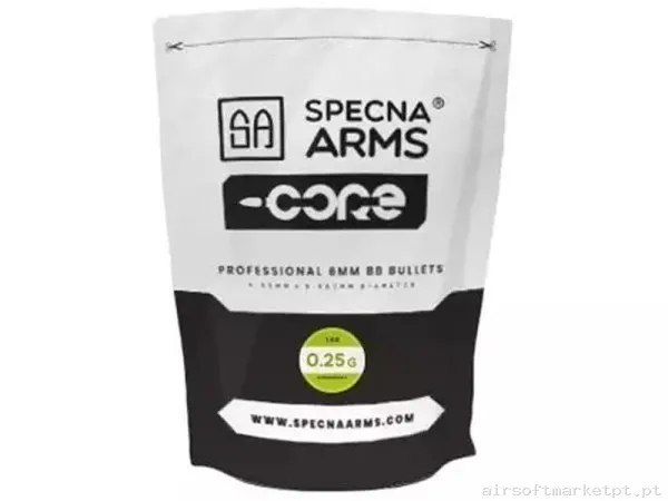 Bolas Specna Arms Core 0.25g Bio 1kg Blanca — Munição (BBs) — Airsoft Market PT