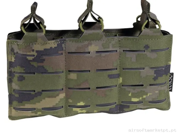 Pouch Corso Cargador M4 Triple Dagger Mk1 Láser Pixelado Boscoso — Coletes & Rigs — Airsoft Market PT