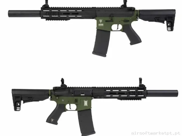 REPLICA BUSHIDO CHU NEGRA/VERDE CON GATILLO ELÉCTRONICO - SAIGO DEFENSE — Rifles de Assalto (AR/M4/AK) — Airsoft Market PT