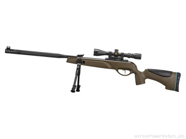 Airgun Gas Pistão 5.5mm Carabina Gamo HPA Mi Jungle Maxxim Igt 24j com Mira telescópica 3-9X40 e Bipé verde Jungla — Rifles de Assalto (AR/M4/AK) — Airsoft Market PT