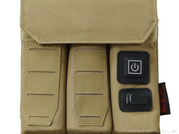 Pouch Magazine Pouch Triplo Pistola Soetac com Sistema Aquecedor tan — Carregadores / Magazines — Airsoft Market PT
