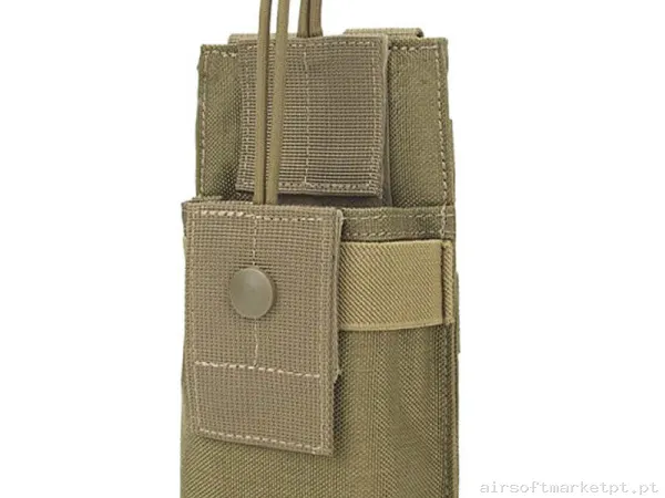 Magazine Pouch Portaradio Oem Corto 1000d tan — Coletes & Rigs — Airsoft Market PT