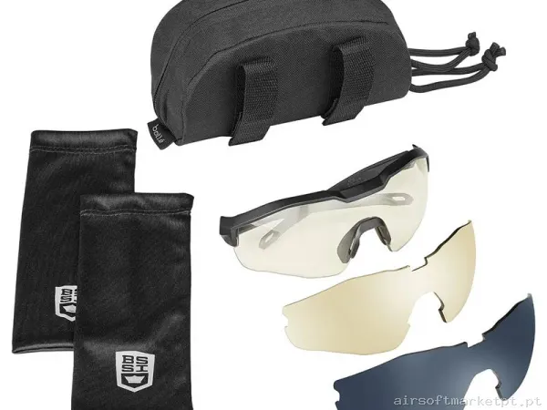 Óculos 3 Lentes Bolle My6 Eyeshield Kit preto — Proteção Ocular & Facial — Airsoft Market PT
