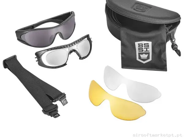 Óculos Bolle Tactical Raider Kit preto — Proteção Ocular & Facial — Airsoft Market PT
