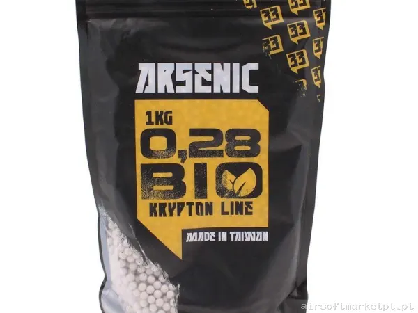 Bolas Arsenic Krypton Bio 0.28g 1kg Blanca — Munição (BBs) — Airsoft Market PT