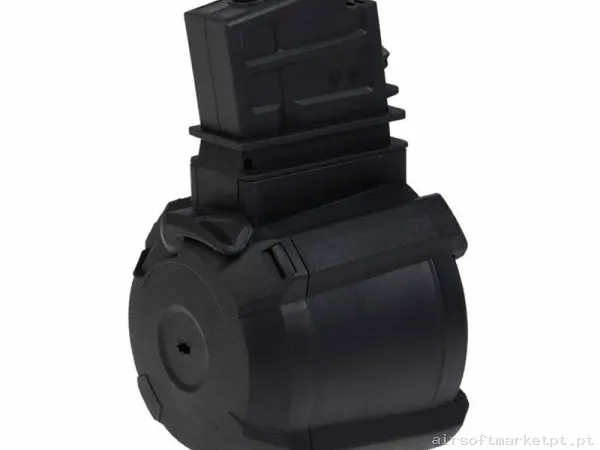 Magazine Réplica Drum G36 Saigo Eléctrico 1000 Bbs negro — Carregadores / Magazines — Airsoft Market PT