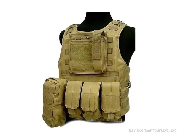 Chaleco Airsoft FSBE - Tan — Coletes & Rigs — Airsoft Market PT