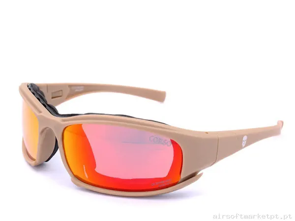 Gafa Corso Revenge Deck 4 Lentes Intercambiables Coyote — Proteção Ocular & Facial — Airsoft Market PT