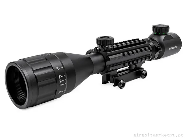 Visor Arsenic Argon 4-12x50 AOEG Con Railes Negro - Ajuste Exterior — Miras & Ópticas — Airsoft Market PT