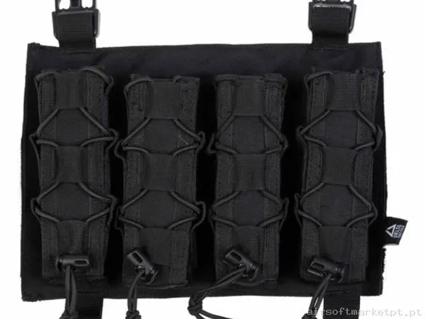 Pouch Magazine Pouch Cuadruple Mp5/Mp7 Delta Tactics Force Detachable negro — Coletes & Rigs — Airsoft Market PT