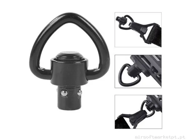 ENGANCHE QD SLING SWIVEL ZW-2 NEGRO — Peças Internas (AEG) — Airsoft Market PT