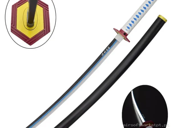 Katana Ornamental Estilo Kimetsu No Yaiba Zs654gd com Luz LED — Ferramentas — Airsoft Market PT