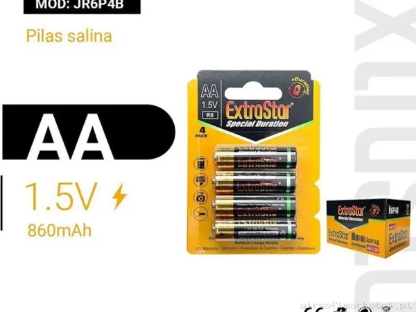 PACK PILA AA 1.5V 4 UNIDADES EXTRASTAR — Acessórios & Componentes — Airsoft Market PT