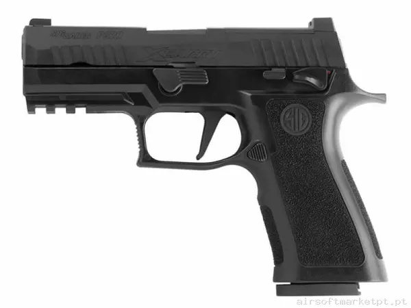 Réplica GBB Pistola P320 Sig Sauer X Carry Full Metal preta — Pistolas — Airsoft Market PT