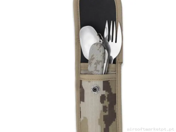 Kit de Talheres Albainox Camping com Capa Árido Pixelado — Outros — Airsoft Market PT