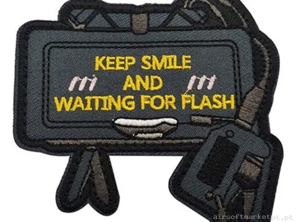 Parche Tela Oem Keep Smile F185 — Patches & Decoração — Airsoft Market PT