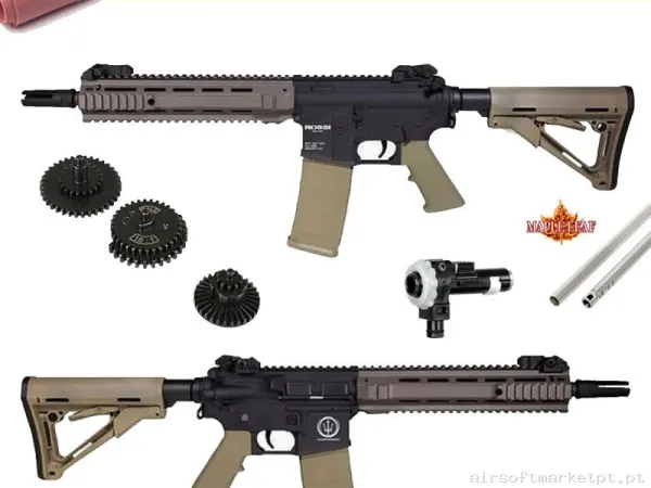 Réplica Rossi SAS Tan Full Mr.Hop Upgrade — Rifles de Assalto (AR/M4/AK) — Airsoft Market PT