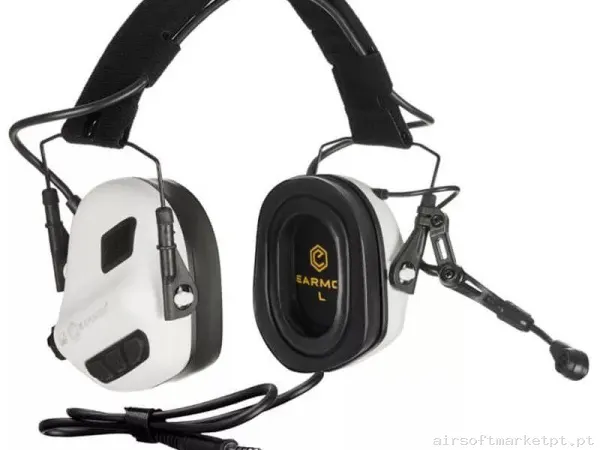 Comunicações Auricular Earmor M32 Plus Mod4 branco — Rádios & Comunicação — Airsoft Market PT