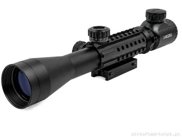 Visor Arsenic Argon 3-9x40 EG Con Railes Negro - Ajuste Exterior — Miras & Ópticas — Airsoft Market PT