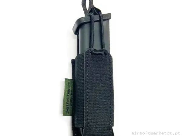 Pouch Magazine Pouch Pistola 9mm Warrior Assault Láser Cut Single Bungee negro — Carregadores / Magazines — Airsoft Market PT