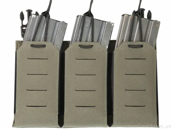 Pouch Magazine Pouch Triple M4 Warrior Assault Laser Cut Open Top Detachable Ranger Green — Coletes & Rigs — Airsoft Market PT