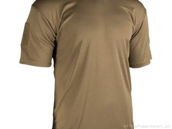 Camiseta Tática Manga Curta Mil-Tec Quick Dry Dark Coyote — Vestuário (Fardas) — Airsoft Market PT