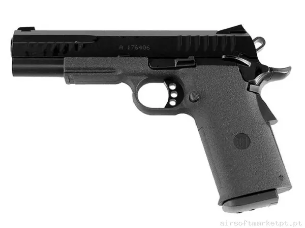 Réplica CO2 Pistola Hi-Capa Kj Works KP-08 Full Metal negra — Pistolas — Airsoft Market PT