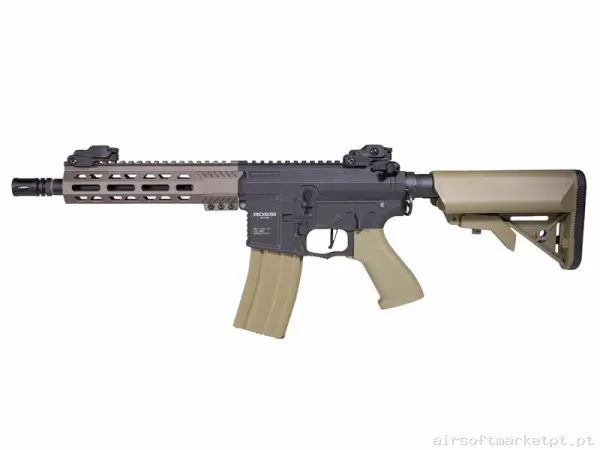 Réplica airsoft AEG M4 Rossi Sentinel Alpha negra/Tan — Rifles de Assalto (AR/M4/AK) — Airsoft Market PT