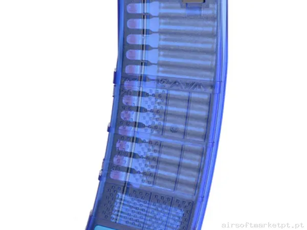 Magazine Réplica Midcap M4 Cyma Lancer L5awm Polimero 180 Bbs azul (5.56x45) — Carregadores / Magazines — Airsoft Market PT