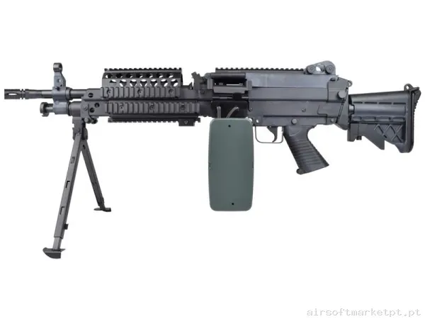Réplica AEG LMG A&K Mk46p Polimero negra — Support Guns (LMG) — Airsoft Market PT