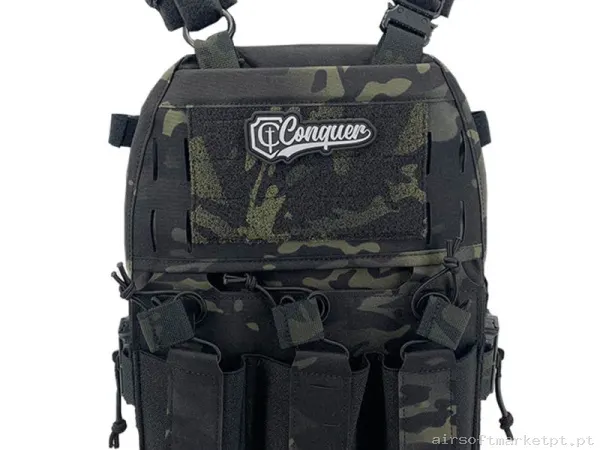 Colete Mtpc Conquer Estilo multicam preto — Coletes & Rigs — Airsoft Market PT