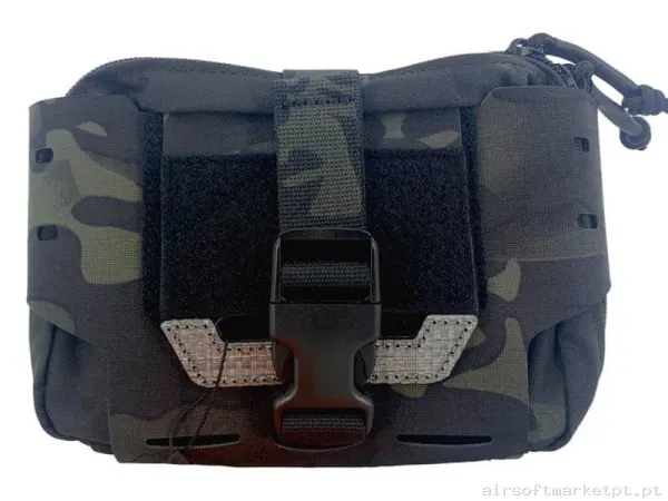 Pouch Médico Conquer Cortado a Laser IFAK Estilo Multicam Black — Coletes & Rigs — Airsoft Market PT