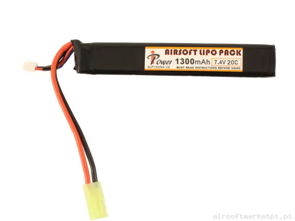 Bateria Lipo Stick Ipower 1300mah 7.4v 20c — Baterias & Carregadores — Airsoft Market PT
