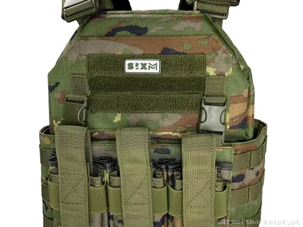 Colete Sixmm 036m Boscoso Pixelado — Coletes & Rigs — Airsoft Market PT