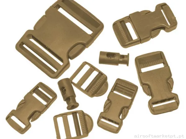 Conjunto de Fivelas para Mochila Mil-Tec coyote 9u — Acessórios & Componentes — Airsoft Market PT