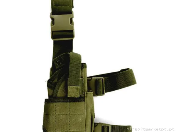 Pistolera Tela Pernera Universal Oem verde od — Coletes & Rigs — Airsoft Market PT