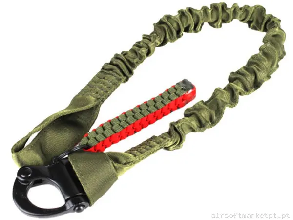 Correa Tática Lifeline Wosport Personal Retention Lanyard verde od — Gear Táctico — Airsoft Market PT