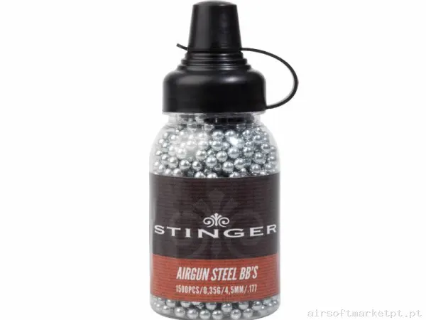 Perdigão BB 4.5mm 0.35g Stinger 1500u — Munição (BBs) — Airsoft Market PT