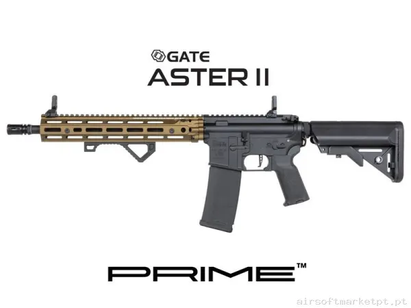 RÉPLICA AEG RIS III 12,5" DANIEL DEFENSE SA-P28 PRIME ASTER II SPECNA ARMS NEGRA/BRONCE — Rifles de Assalto (AR/M4/AK) — Airsoft Market PT