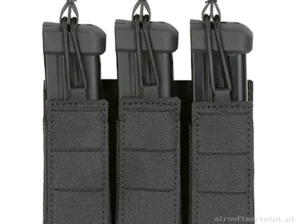 Pouch Magazine Pouch Triplo Pistola Oem Láser Cut negro — Carregadores / Magazines — Airsoft Market PT