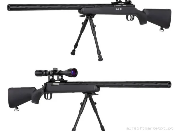 Sniper VSR Specna Arms SA-S12 Core Negro Con Visor + Bipode — Snipers — Airsoft Market PT