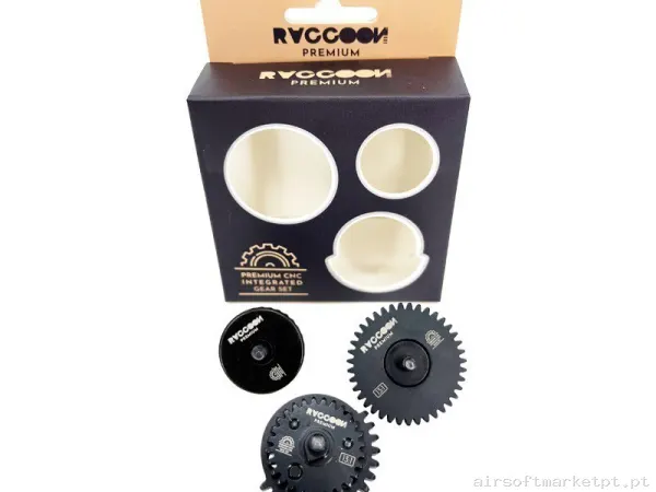 Engranajes 13:1 Premium Raccoon CNC ACERO — Peças Internas (AEG) — Airsoft Market PT