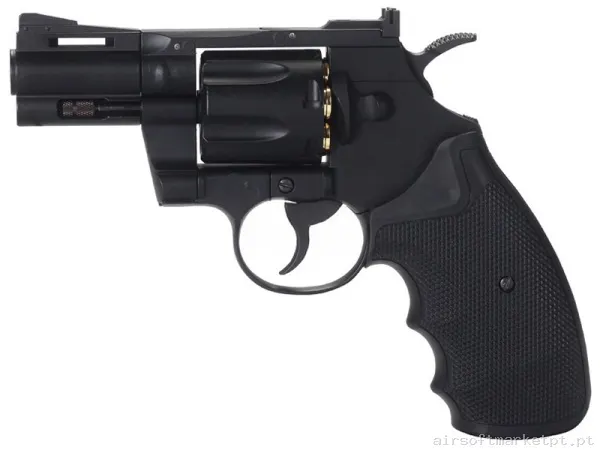 Airgun CO2 4.5mm Revolver KWC HWC4-700 2,5" Metal preto — Pistolas — Airsoft Market PT