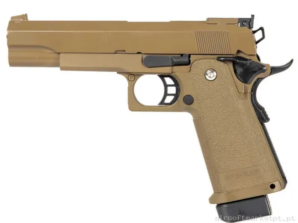 Réplica GBB Pistola Hi-Capa 5.1 Golden Eagle tan — Pistolas — Airsoft Market PT