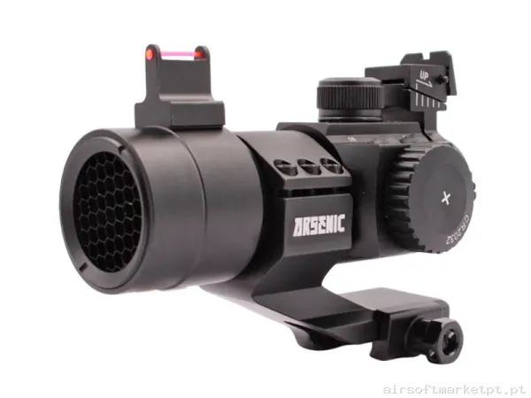 Visor Red Dot Arsenic Argon AS30D7 con alzas negro — Miras & Ópticas — Airsoft Market PT