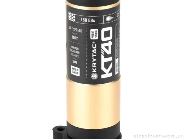 Granada Gas 40mm Krytac Kt40 preta/Dourada — Grenades & Lançadores — Airsoft Market PT