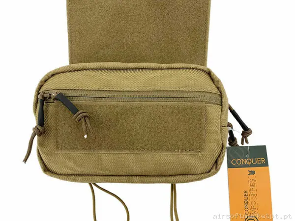 Cinturão tático para Porta Placas Conquer Ddu Pouch tan — Coletes & Rigs — Airsoft Market PT