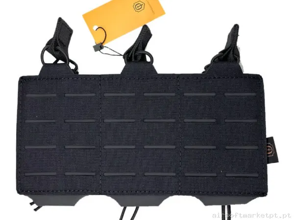 Pouch Magazine Pouch Triple M4 Conquer Laser Cut preto — Coletes & Rigs — Airsoft Market PT