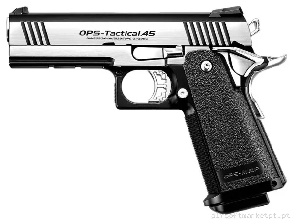 Réplica GBB Pistola Hi-Capa 4.3 Tokyo Marui Dual Inoxidável — Pistolas — Airsoft Market PT